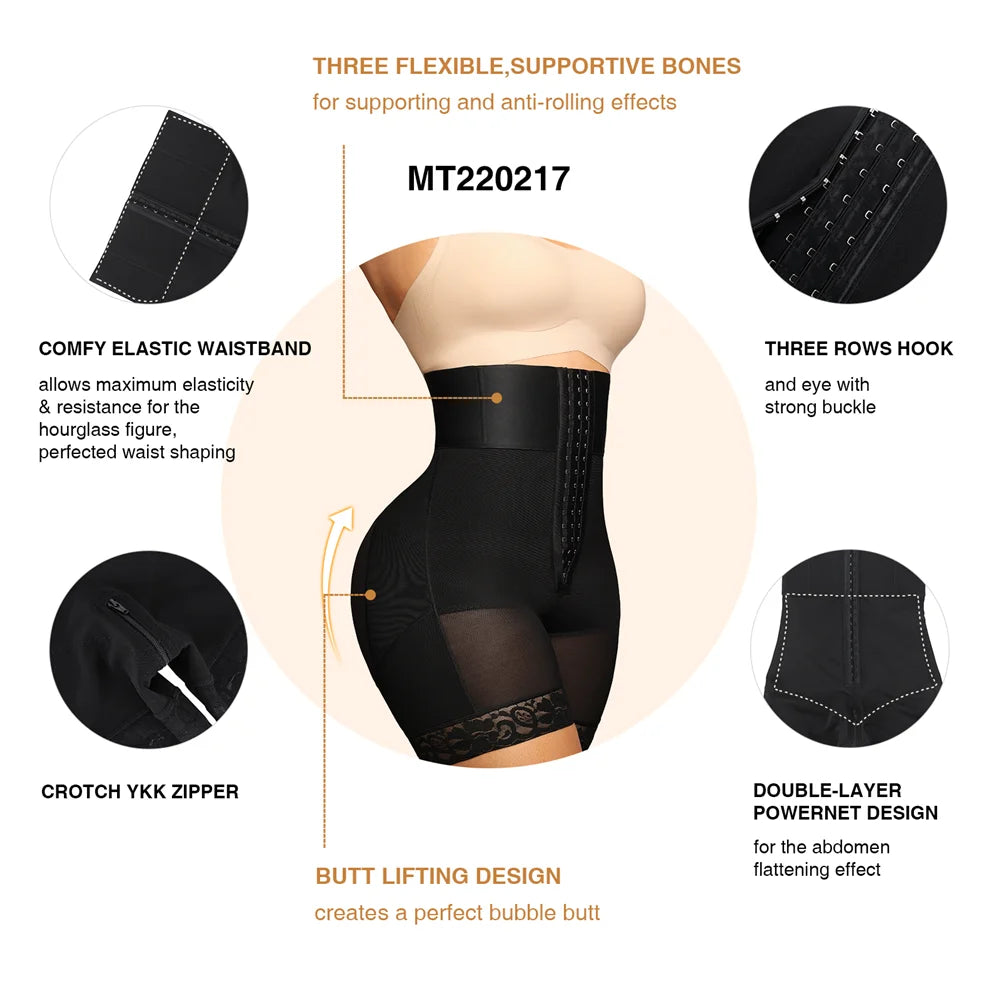 High-Waisted Shaping Shorts with Butt-Lift